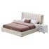 Beige Upholstered Wingback Modern bed I - Thumbnail 8