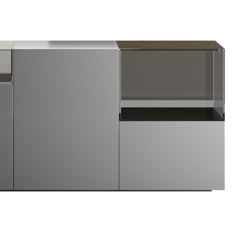 Black glass sideboard - Image 8