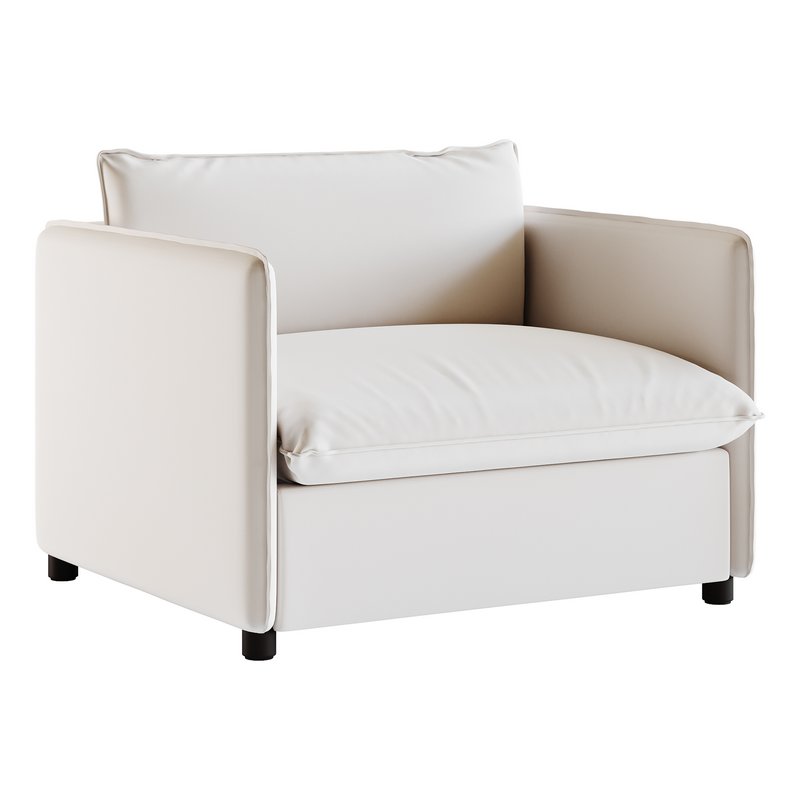 CORROY WHITE PERFORMANCE FABRIC CHAIR AND A HALF - Image 8