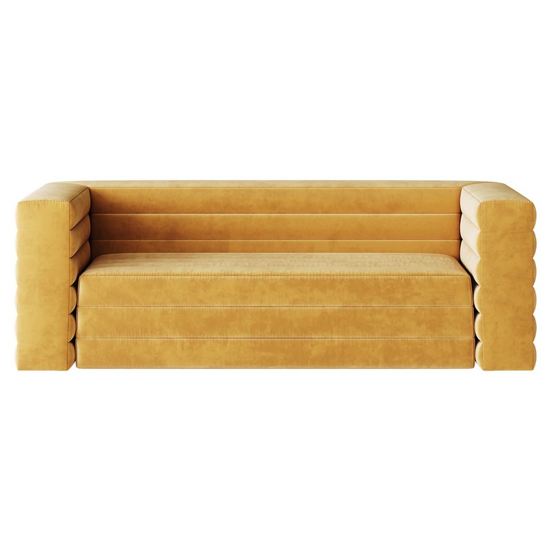 CAMEL VELVET SOFA - Image 9