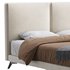 Clara White Suede Fabric Modern Bed - Thumbnail 9