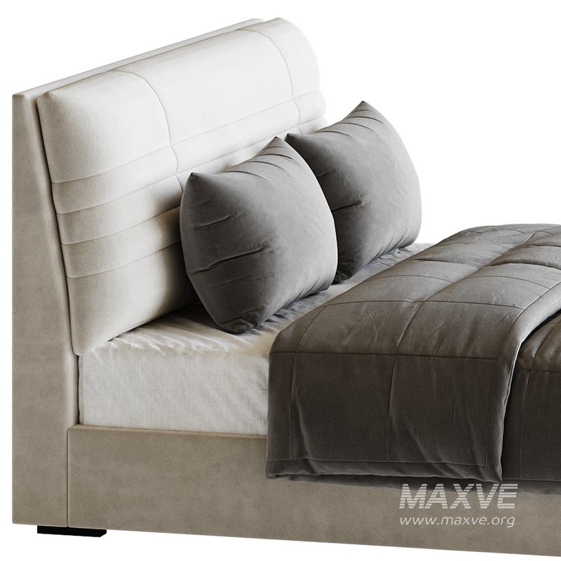 Beige Upholstered Modern Headboard - Image 9