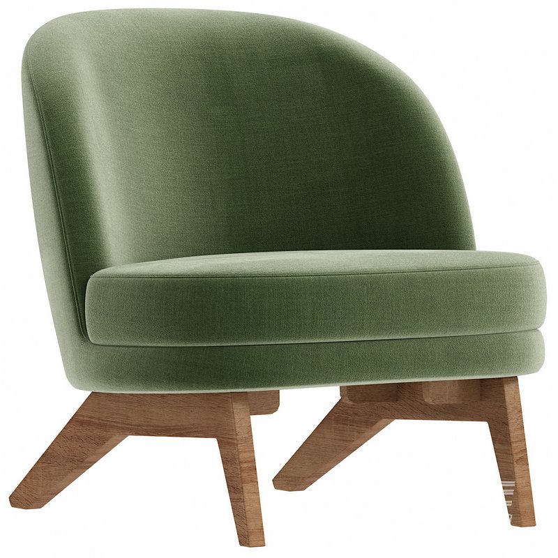 Armchair Pile Velhat Olive - Image 1