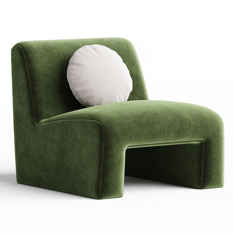 Armchair CB2 Dario Green - Image 2