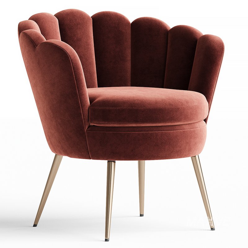 Easy chair Perla Green Velvet - Image 1