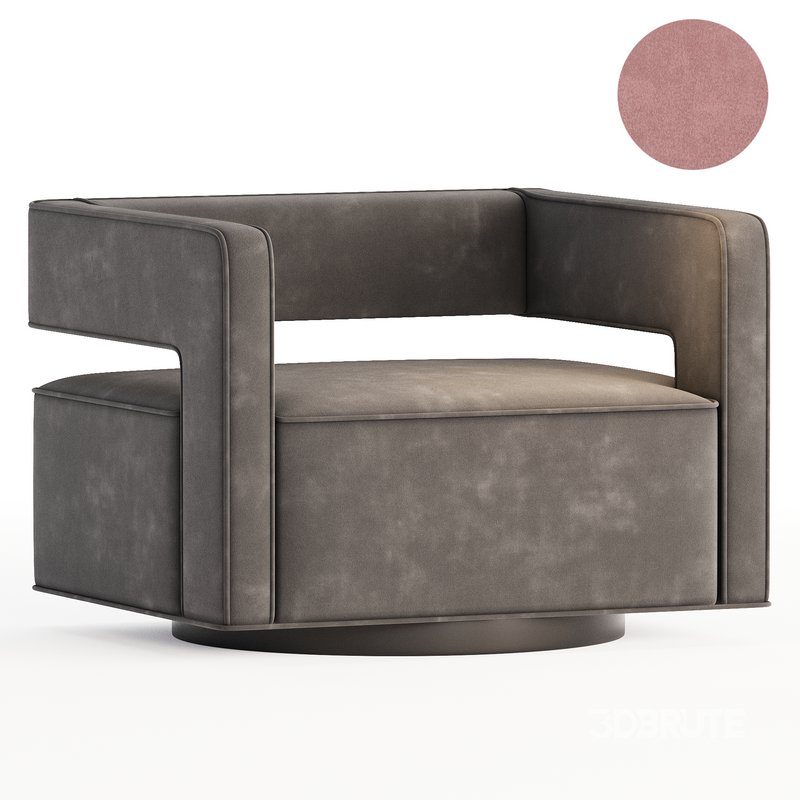 Booth Performance Velvet Swivel Armchair - Image 1