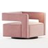 Booth Performance Velvet Swivel Armchair - Thumbnail 3