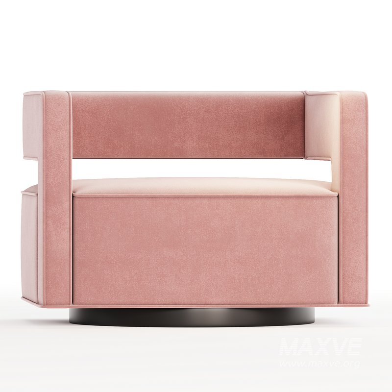 Booth Performance Velvet Swivel Armchair - Image 2