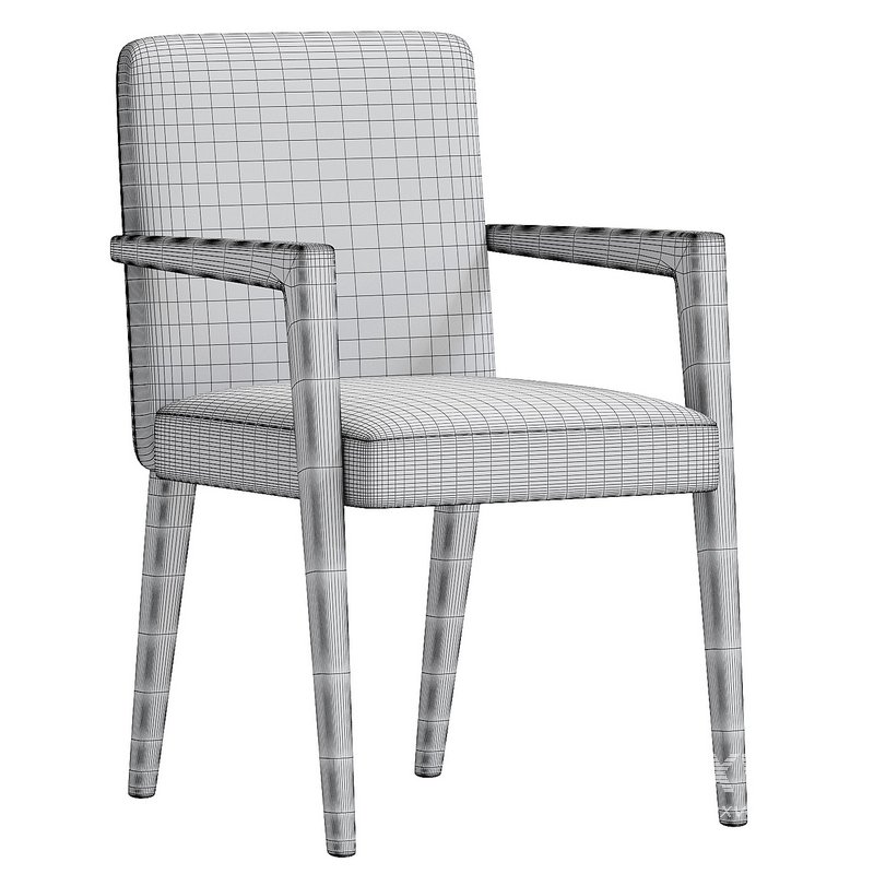 Baxton Studio Andrea Upholstered ArmChair - Image 4
