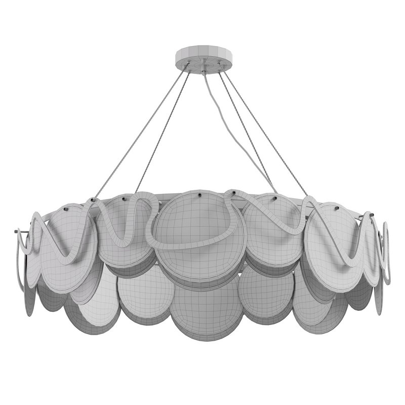 Postmodern 8 Light Smokey Gray Glass Chandelier with Adjustable Cables - Image 3