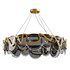 Postmodern 8 Light Smokey Gray Glass Chandelier with Adjustable Cables - Thumbnail 1