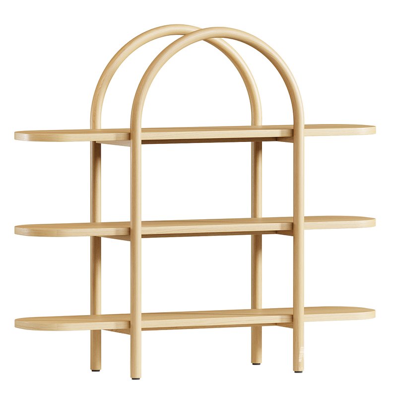 Dolly Natural Wide Bookcase by Crate and Barrel - Image 1