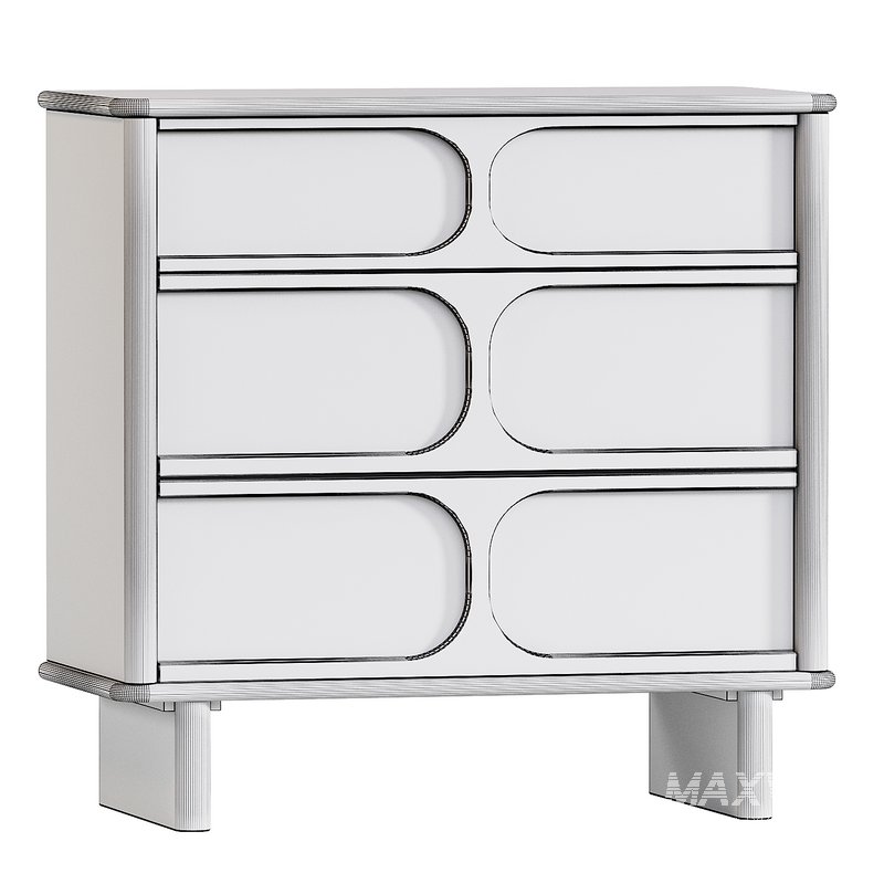 Crate & Barrel Weight Three Drawer Chest of Drawers - Image 3