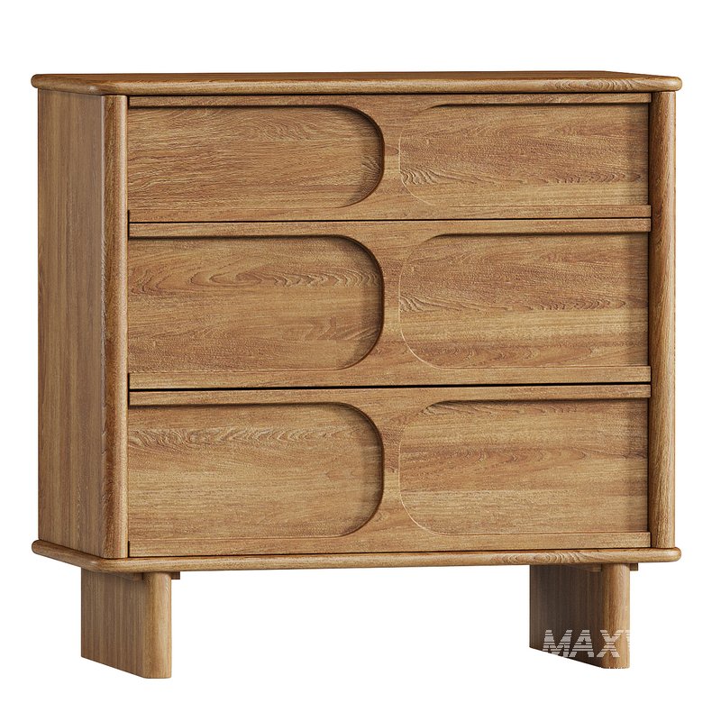 Crate & Barrel Weight Three Drawer Chest of Drawers - Image 2