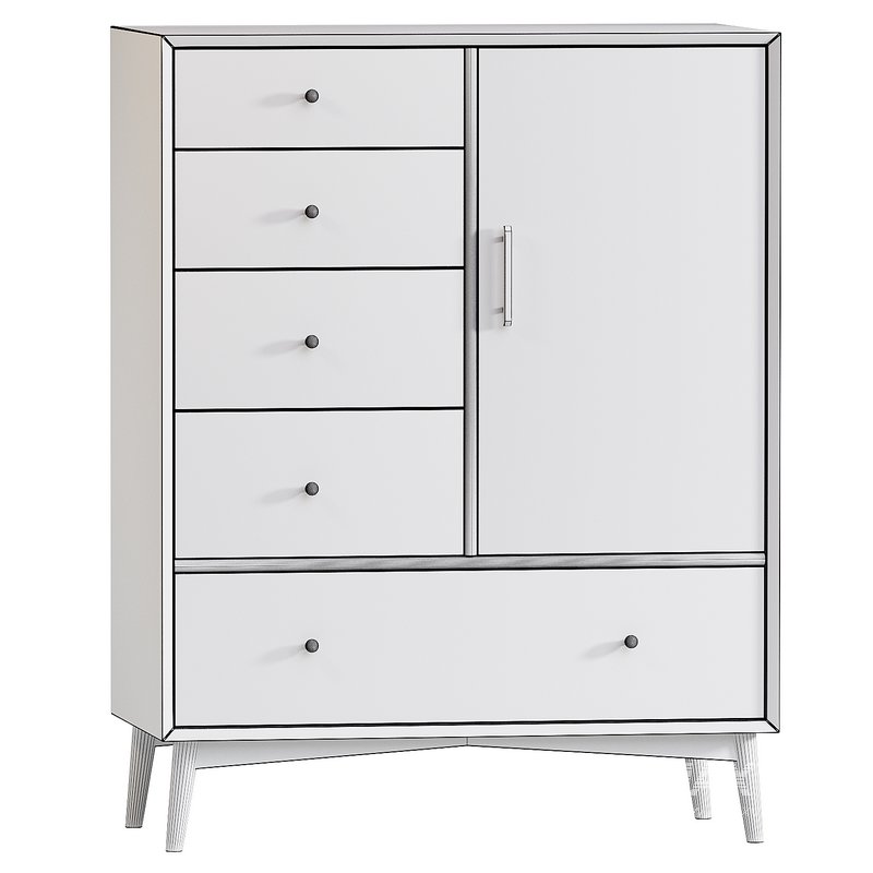 CHIFFOROBE MID-CENTURY IN RETRO STYLE - Image 3