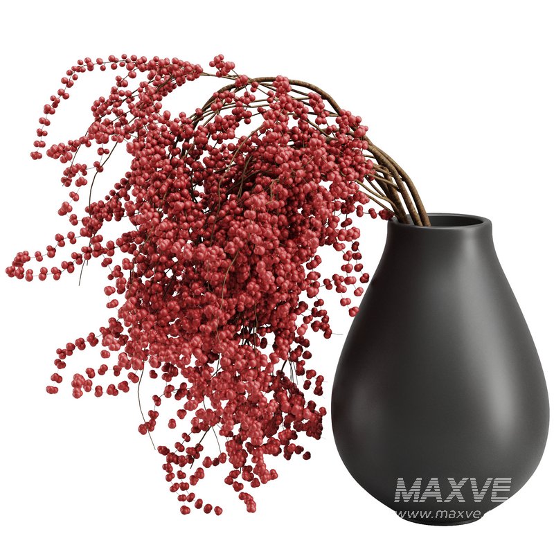 Red Fruit dry Branches Bouquet38 - Image 1
