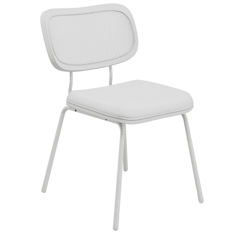 Sirine Linen Side Chair with Rattan Back - Image 7