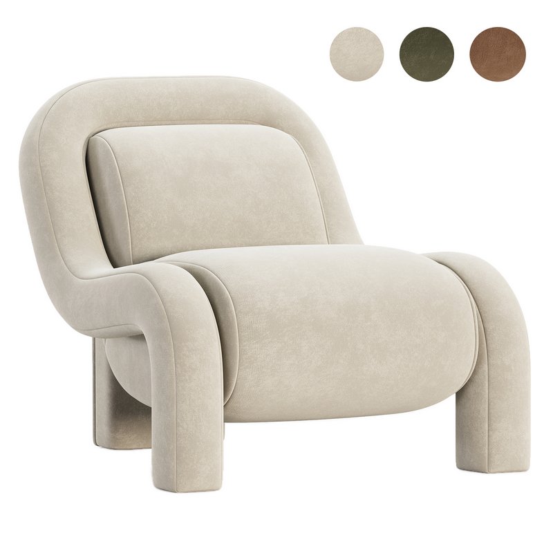 Ellis Chair, Mohair Pewter - Image 1