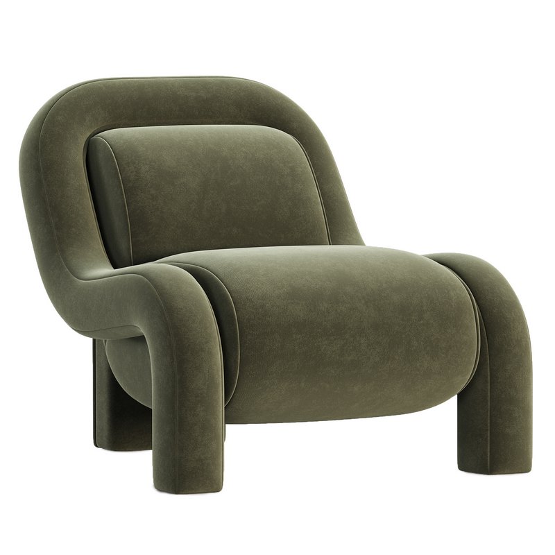 Ellis Chair, Mohair Pewter - Image 2