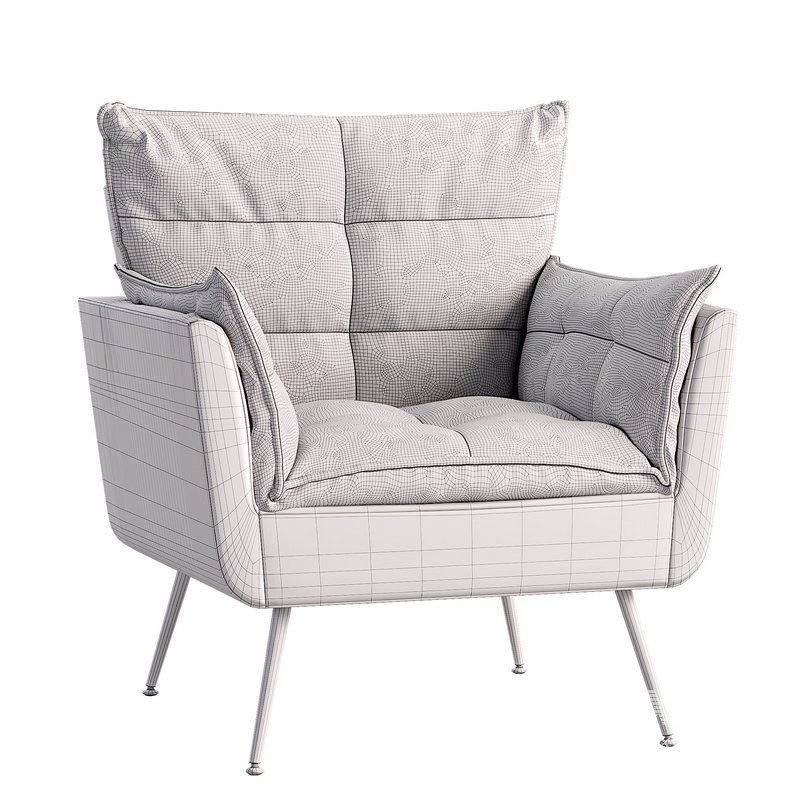 Contemporary Velvet Armchair - Image 3