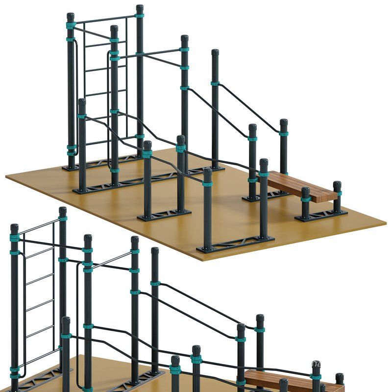 Lifting handrail wall bars 3 horizontal bars and vertical handrails for wheelchair users by Kenguru - Image 3