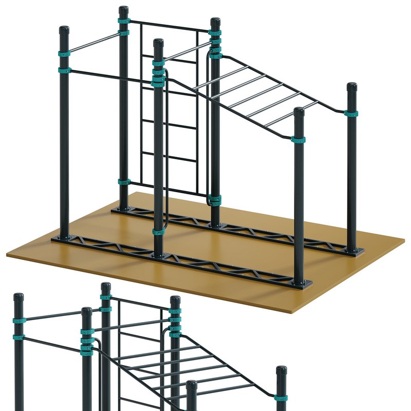Lifting handrail wall bars 3 horizontal bars and vertical handrails for wheelchair users by Kenguru - Image 2