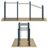 Lifting handrail classic 2 level handrail and vertical handrails for wheelchairs Oma by Kenguru - Thumbnail 1