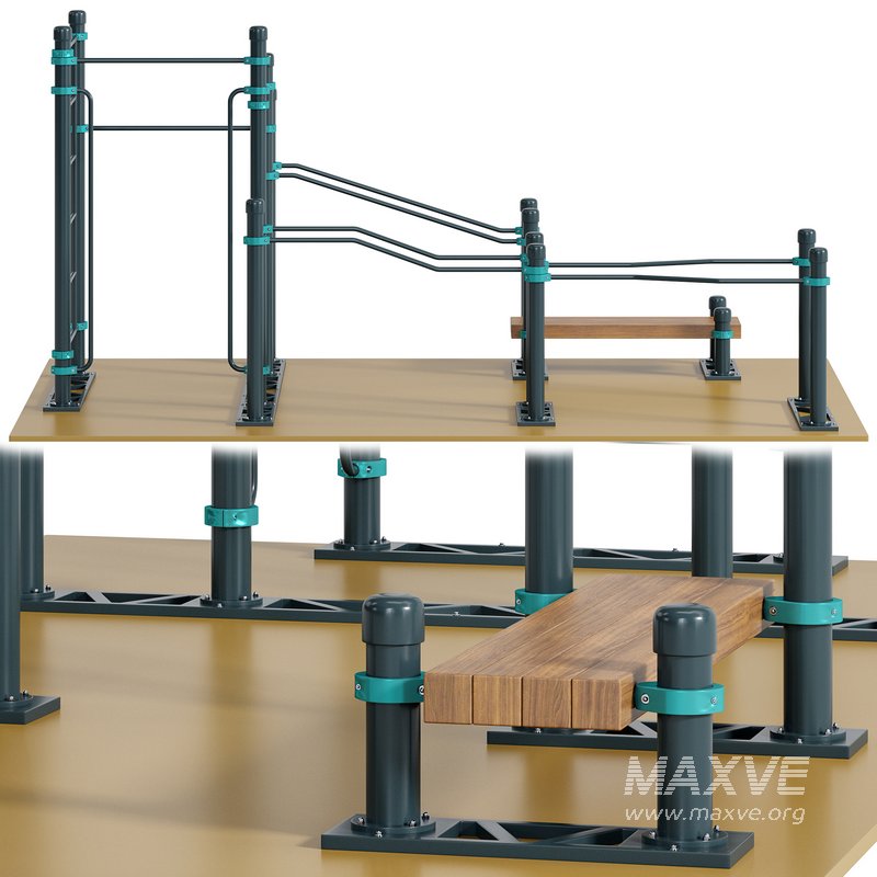 Lifting handrail wall bars 3 horizontal bars and vertical handrails for wheelchair users by Kenguru - Image 4