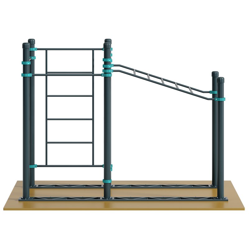 Lifting handrail wall bars 3 horizontal bars and vertical handrails for wheelchair users by Kenguru - Image 4