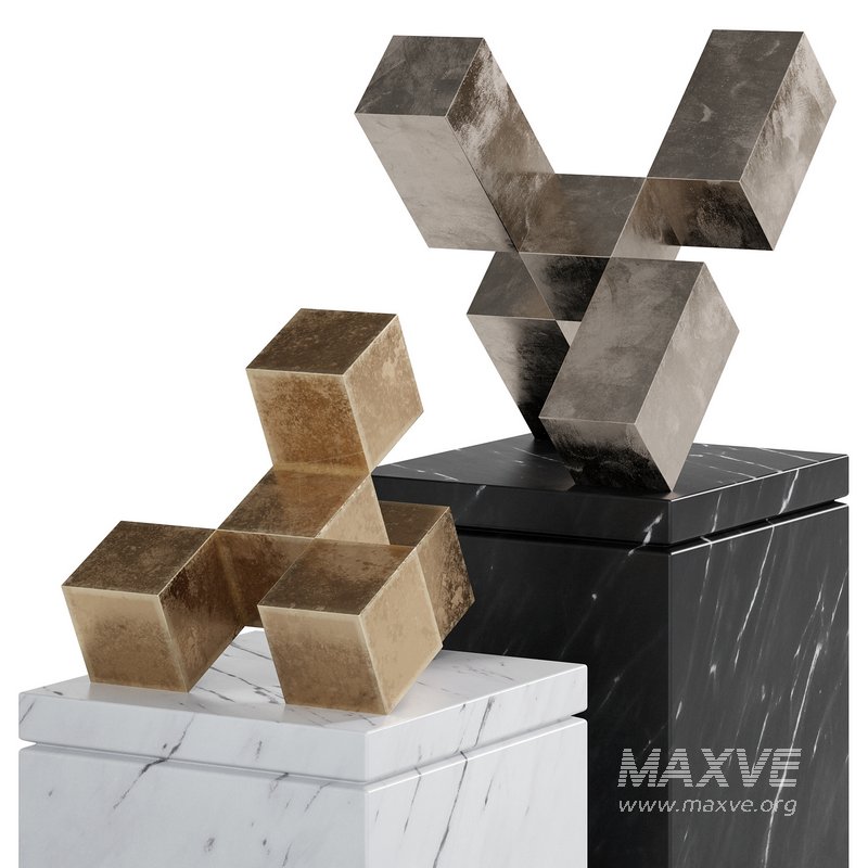 Interior Sculptures Gold and Bronze by Stephan Siebers - Image 4