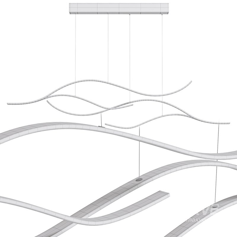 Creative Modern LED Abstract Chandelier by Zenqdesigns - Image 4