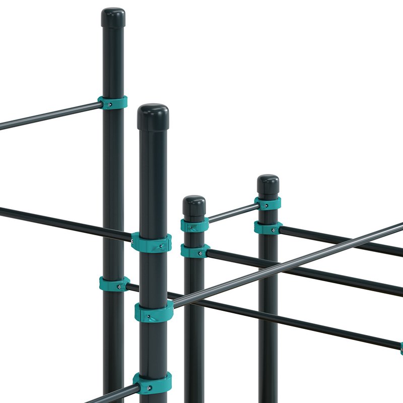 Swedish wall 5 horizontal bars 4 extended length curved double bars Kugaruk by Kenguru - Image 4