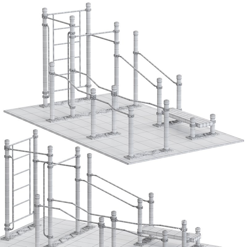 Lifting handrail wall bars 3 horizontal bars and vertical handrails for wheelchair users by Kenguru - Image 6