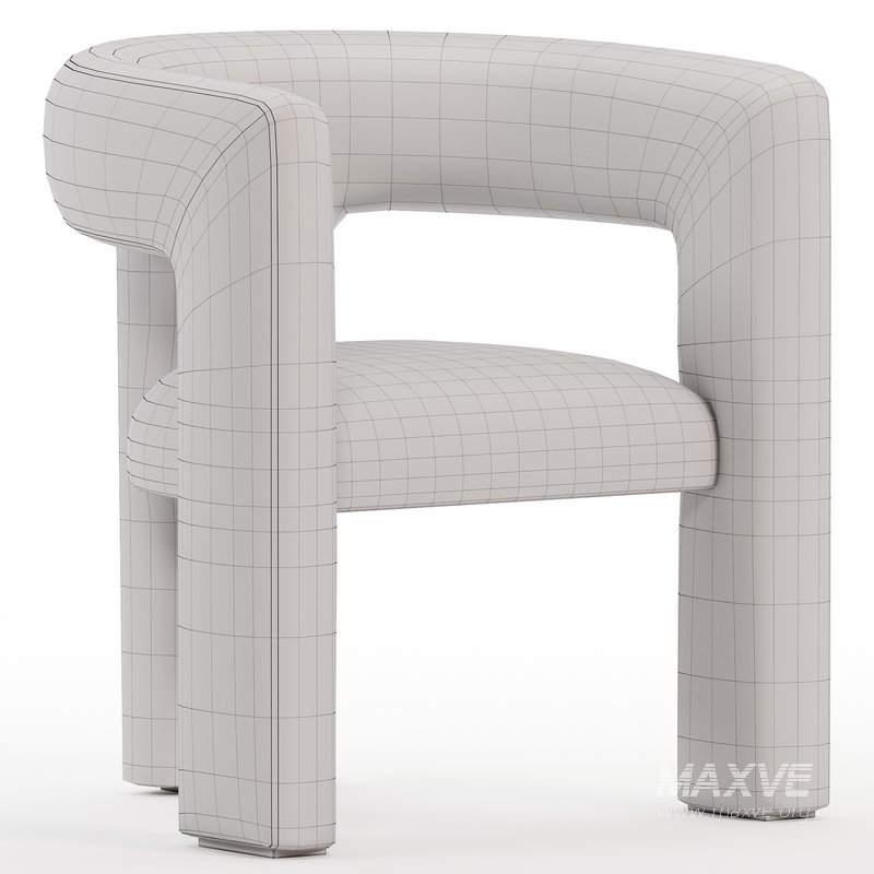 Tress Azure Blue Velvet Chair - Image 4