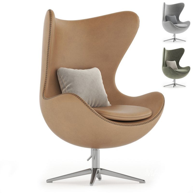 Armchair Arne Jacobsen Style Egg Chair - Image 6