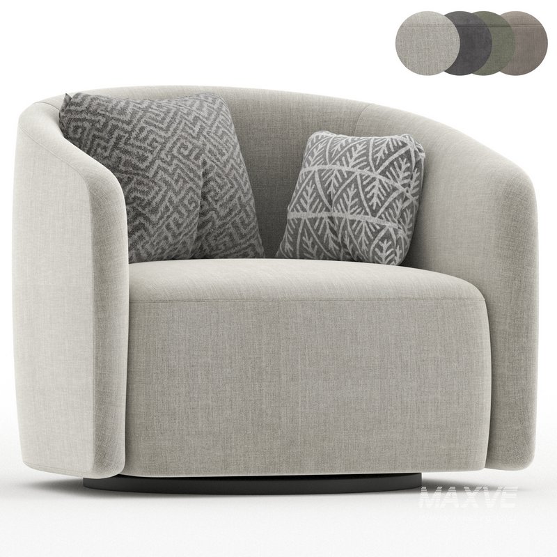 Mila swivel armchair - Image 7