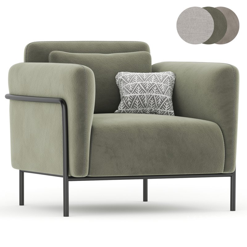 Fauteuil in fluweel Alistair armchair - Image 1