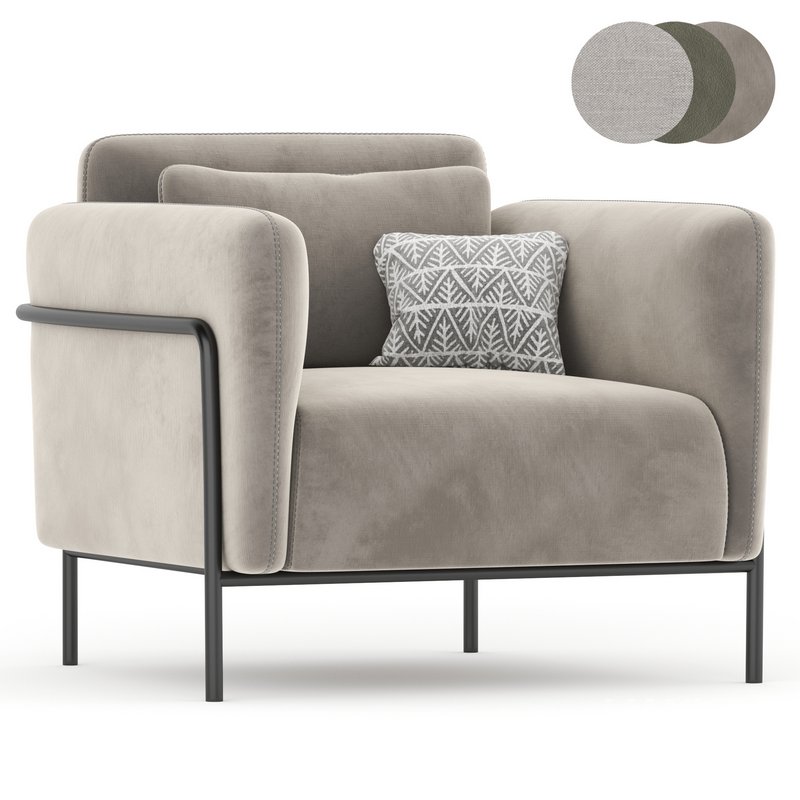 Fauteuil in fluweel Alistair armchair - Image 3