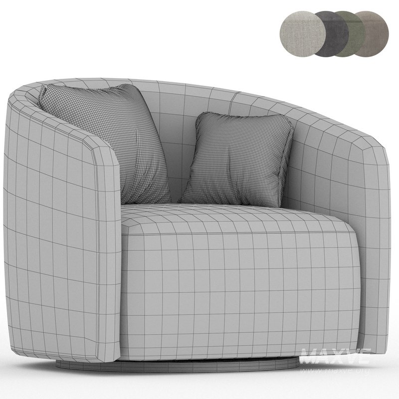 Mila swivel armchair - Image 6