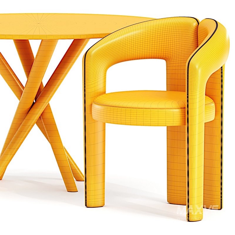 Dudet chair and Baly Marble table - Image 3