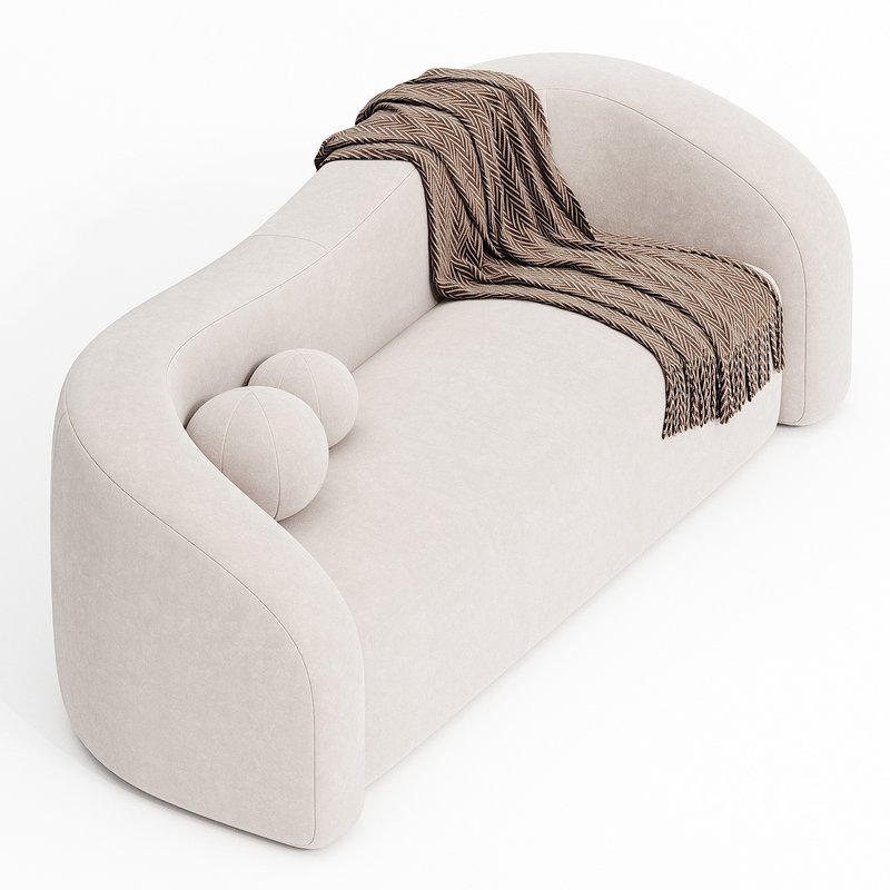 Curved 3 Seater Sofa for Living Room 5 - Image 2