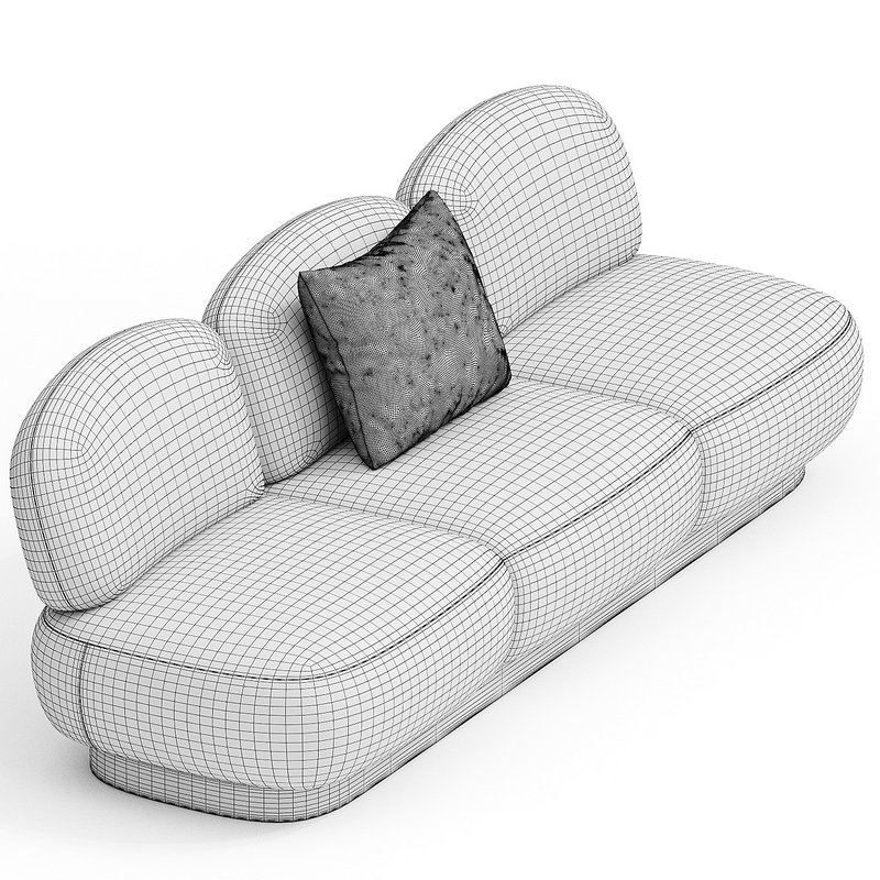 Eichholtz Boucle Cream 3 Seater Sofa - Image 3