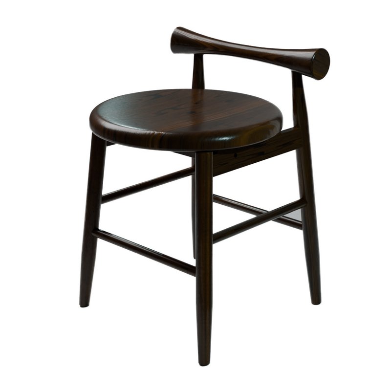 Wooden stool 3D print model - Image 8