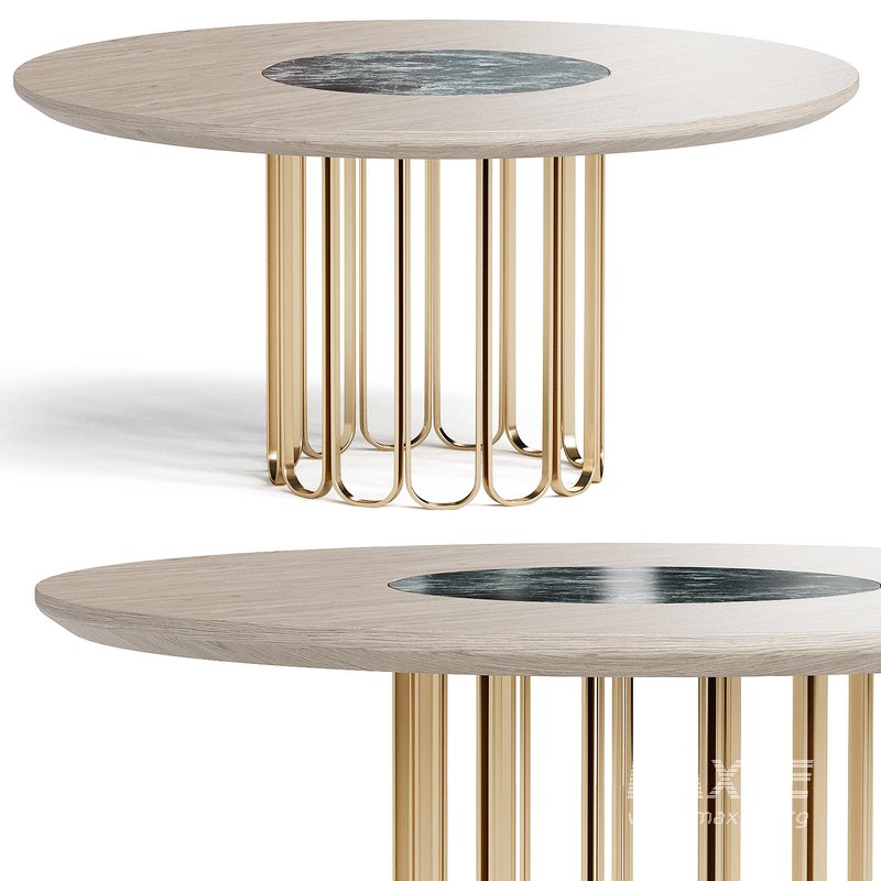 CHERYL Table with Lazy Susan By Laskasas - Image 1