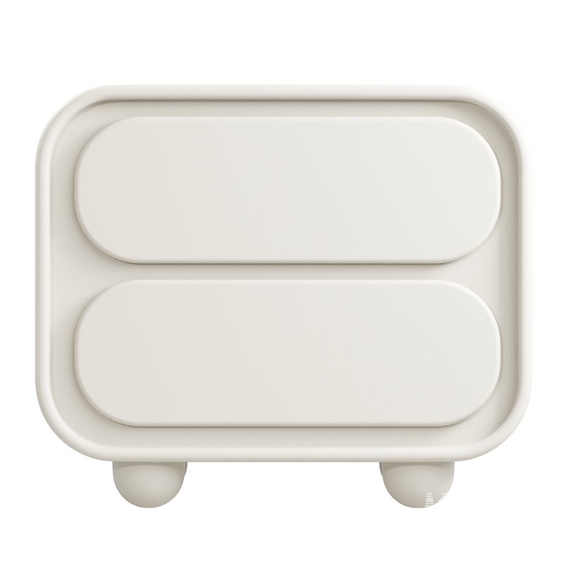 Curved Wooden Night Stand - Image 3