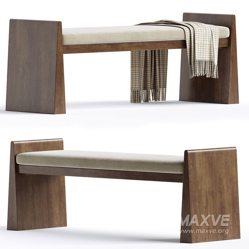 Asira Velvet Bench - Image 1