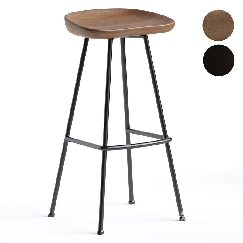 Randle Tractor Bar Stool With Metal Legs - Image 3