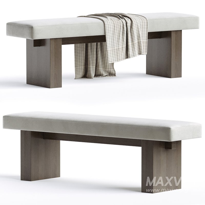 Leonna Linen Blend Upholstered Bench - Image 1