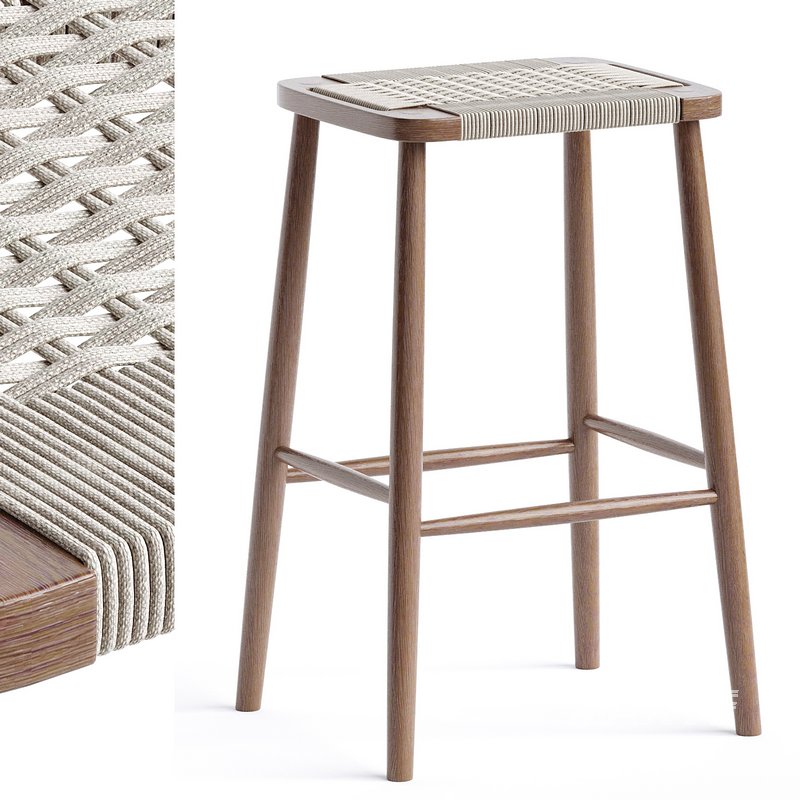 Solid Wood bar stool - Image 1