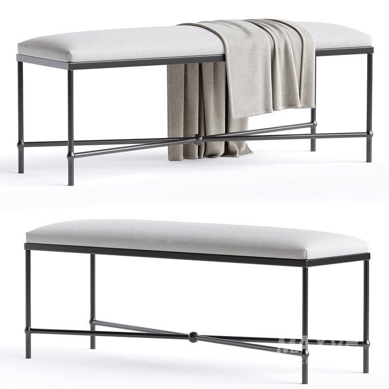 Aileen Polyester Upholstered Bench - Image 1